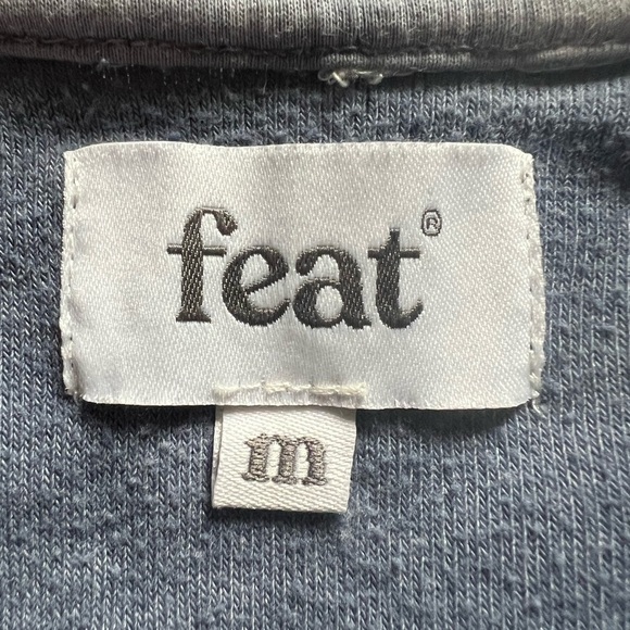 FEAT chevron fleece tie-dye sweatshirt crewneck sz M comfy streetwear - Picture 3 of 6